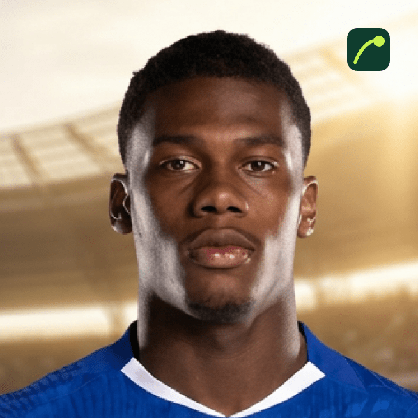 Dujuan Richards, Jamaica forward, in a blue Chelsea kit