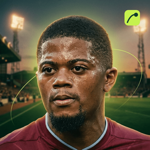 Leon Bailey, Jamaica winger, in a claret Aston Villa kit