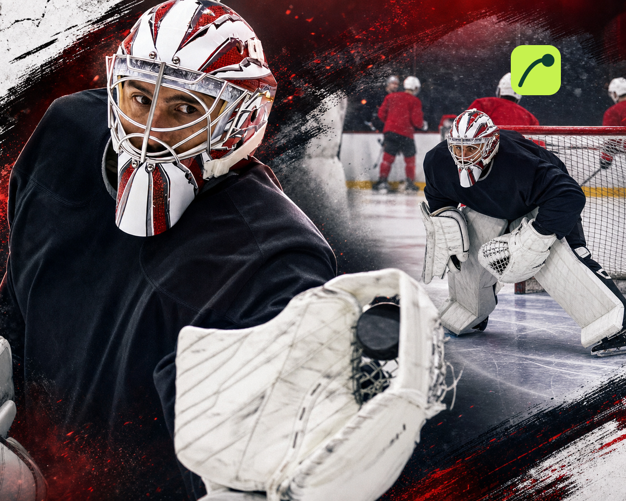 Hellebuyck Devils practice